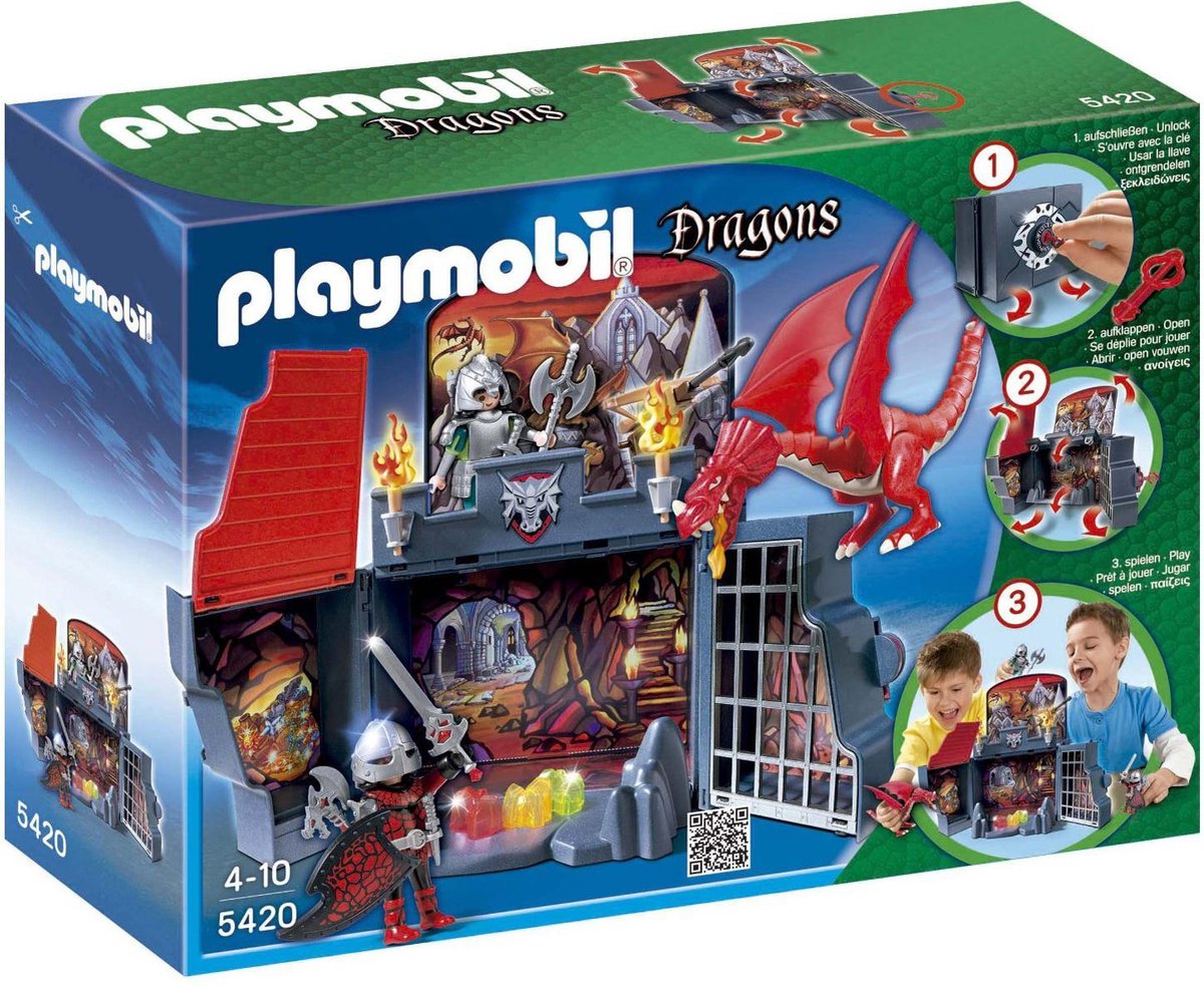 697 pcs | Playmobil 5420 - Dragons - Play Case Dragon Knight