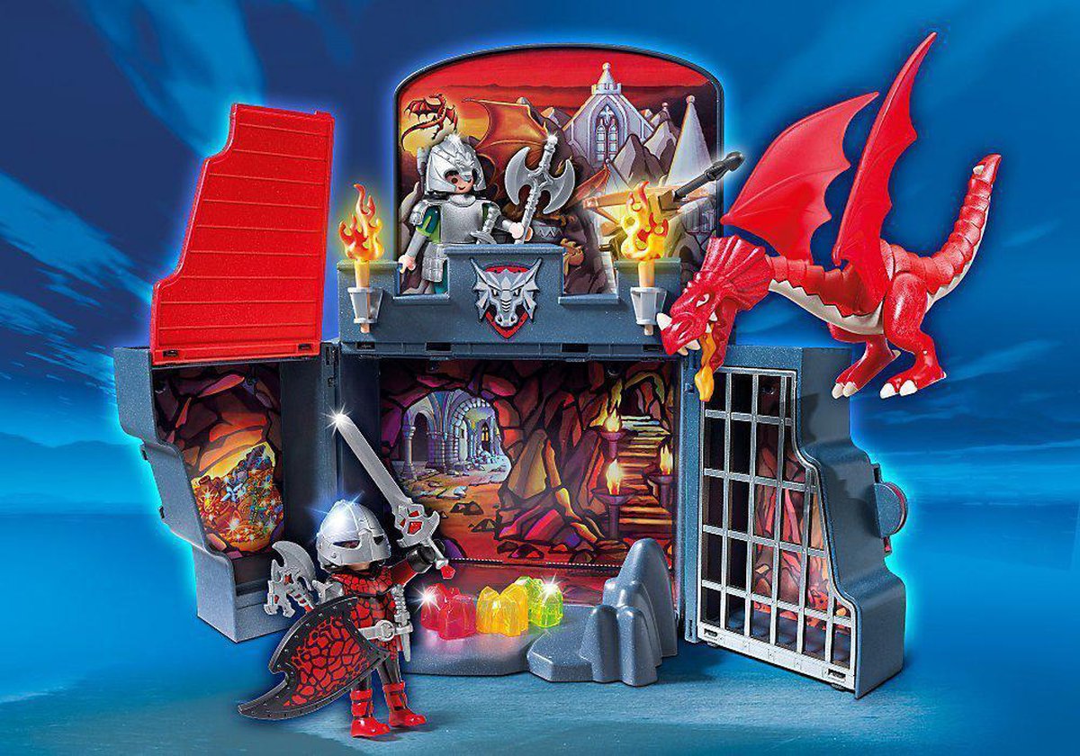 697 pcs | Playmobil 5420 - Dragons - Play Case Dragon Knight