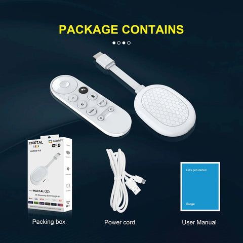 MORTAL Q2S Android TV Stick with Google Assistant