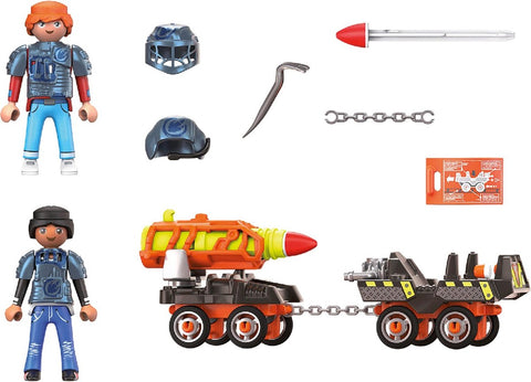 412 pcs | Playmobil 70929 - Dino Mine Rocket