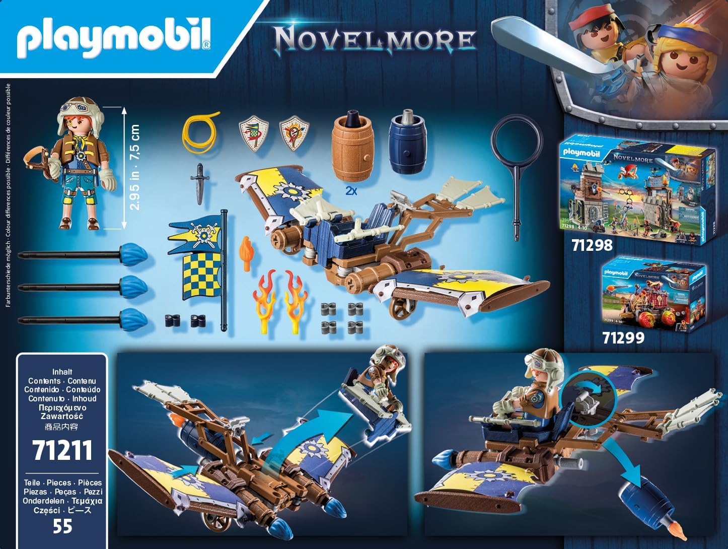 1312 pcs | Playmobil 71211 - Novelmore - Darios Glider